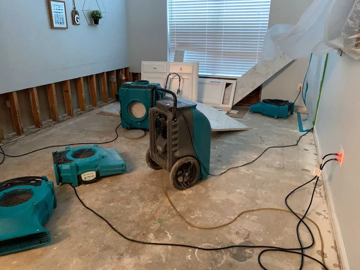 Dehumidifier in flood-cut room for Water Extraction & Removal in New Hartford